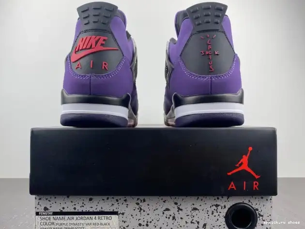 Cheap Jordan and LN4 Scott Family) Retro 4 Purple Travis 766296 (Friends 0512